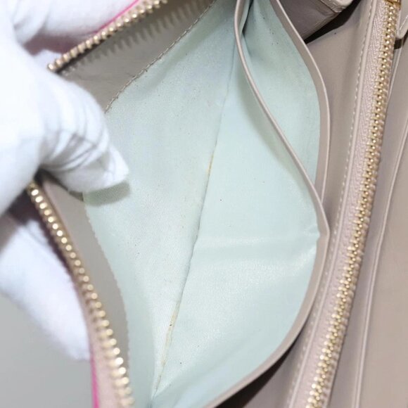 LOEWE Anagram Wallet Leather Pink Auth am7936 - Picture 3 of 16